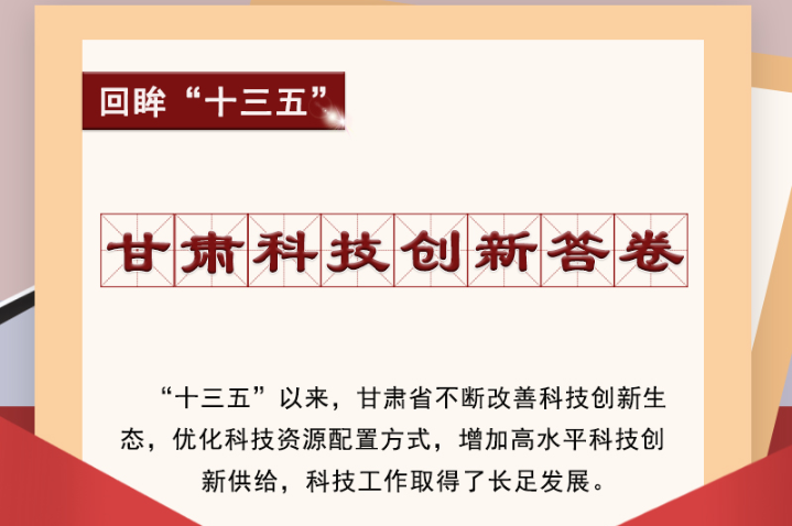 【回眸“十三五”】圖解|甘肅科技創(chuàng)新答卷 啟封！