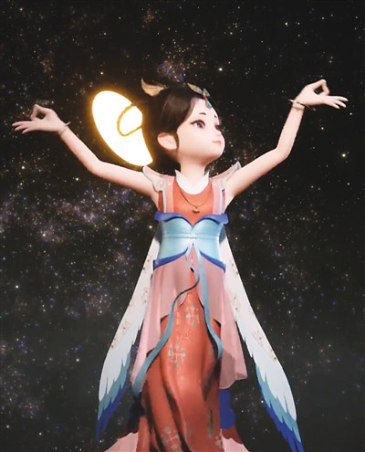 敦煌莫高窟官方虛擬形象“伽瑤”。