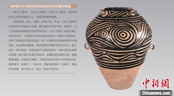 圖為“彩陶王”展板?！∨R夏州融媒體供圖