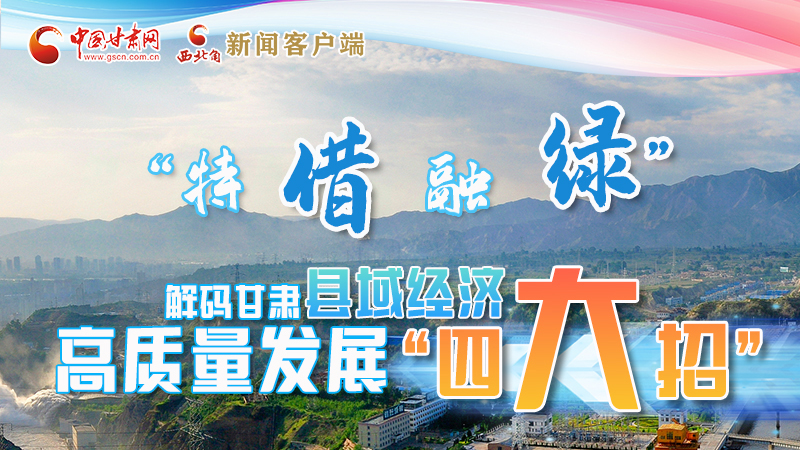 圖解|“特、借、融、綠”解碼甘肅縣域經(jīng)濟(jì)高質(zhì)量發(fā)展“四大招”